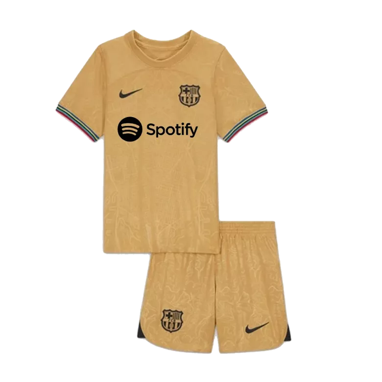 Barcelona Away Kids Soccer Jerseys Kit 2022/23 - vstockx