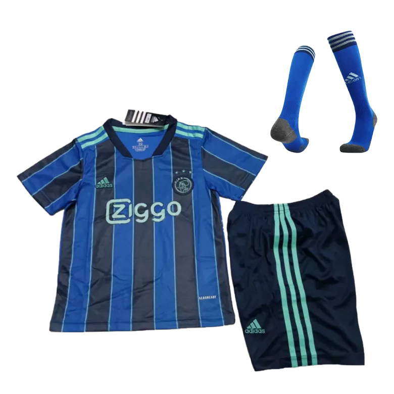 Ajax Away Kids Soccer Jerseys Full Kit 2021/22 - vstockx