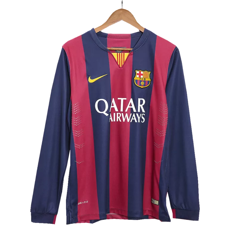 Vintage Soccer Jersey Barcelona Home Long Sleeve 2014/15 - vstockx