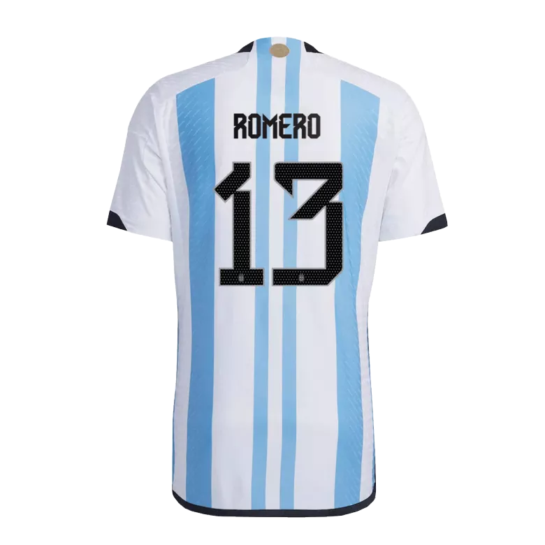 New ROMERO #13 Argentina Three Stars Home World Cup 2022 Champion Authentic Jersey - vstockx