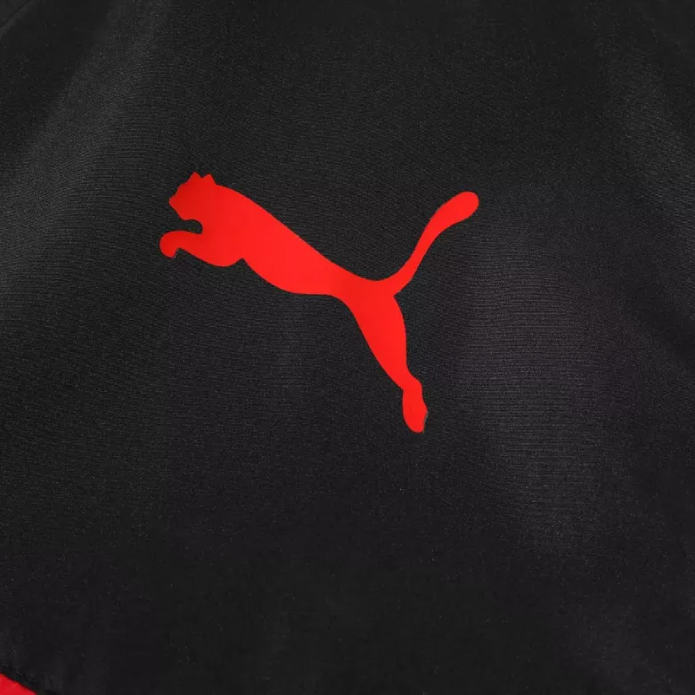 AC Milan Hoodie Windbreaker Jacket 2023/24 - Black&Red - vstockx