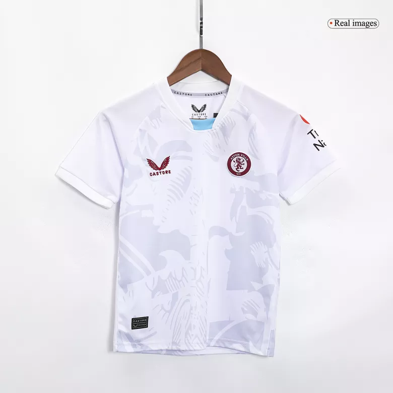 Aston Villa Away Kids Soccer Jerseys Kit 2023/24 - vstockx