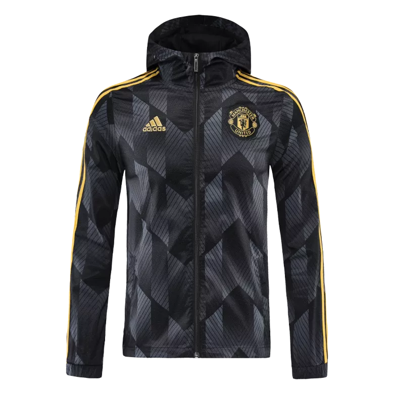 Manchester United Hoodie Hoodie Jacket 2021/22 Black - vstockx