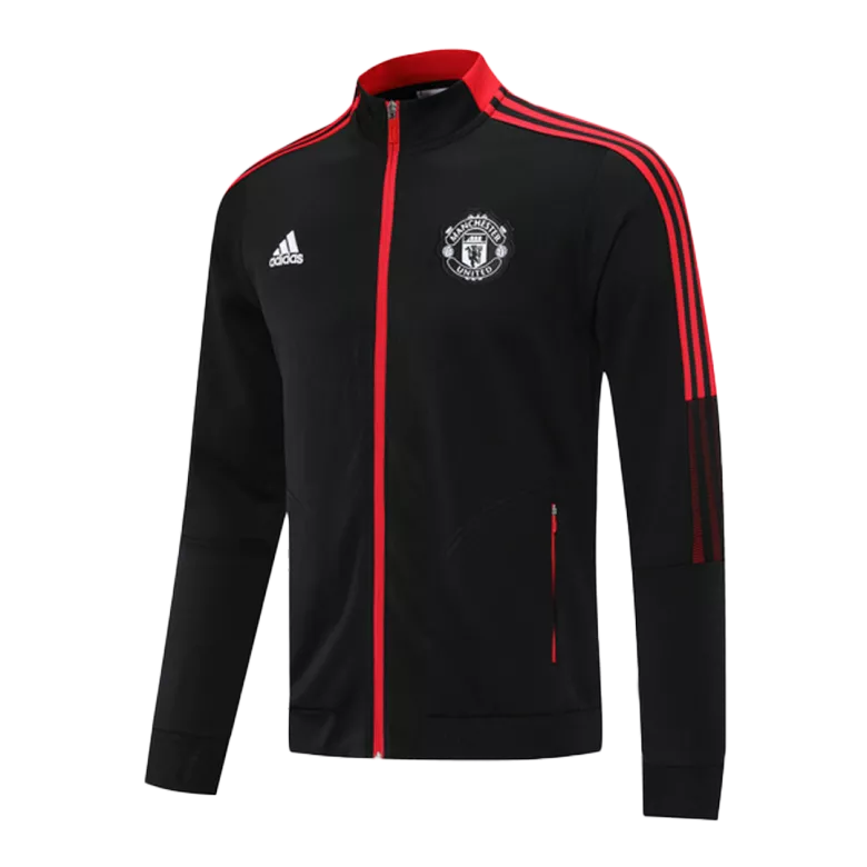 Manchester United Track Jacket 2021/22 - Black - vstockx