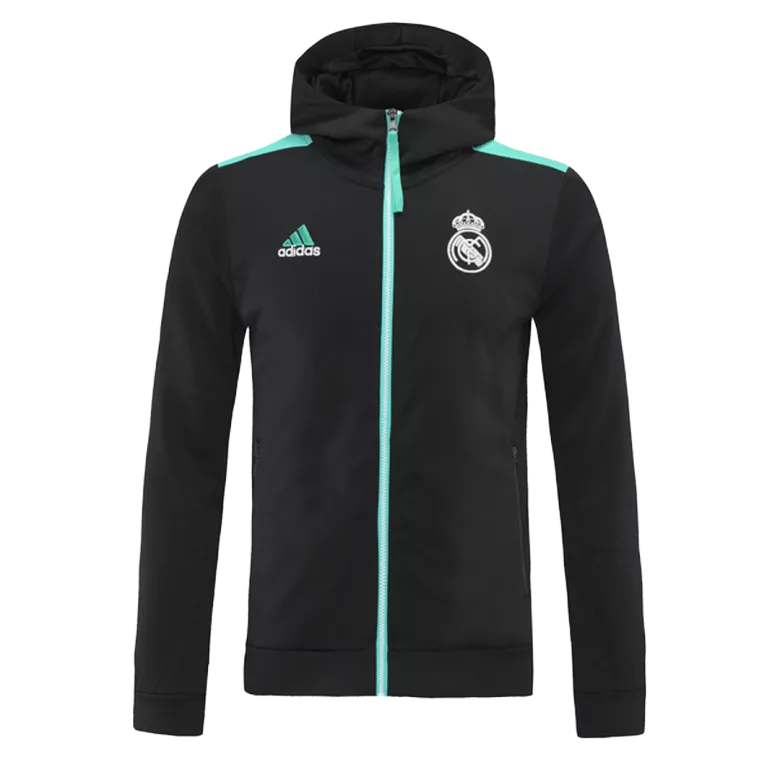 Real Madrid Hoodie Hoodie Jacket 2021/22 Black - vstockx