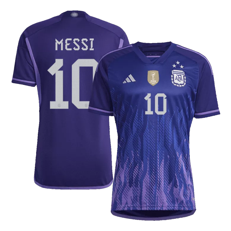 Women's MESSI #10 Argentina Three Stars Away Jersey 2022 - vstockx
