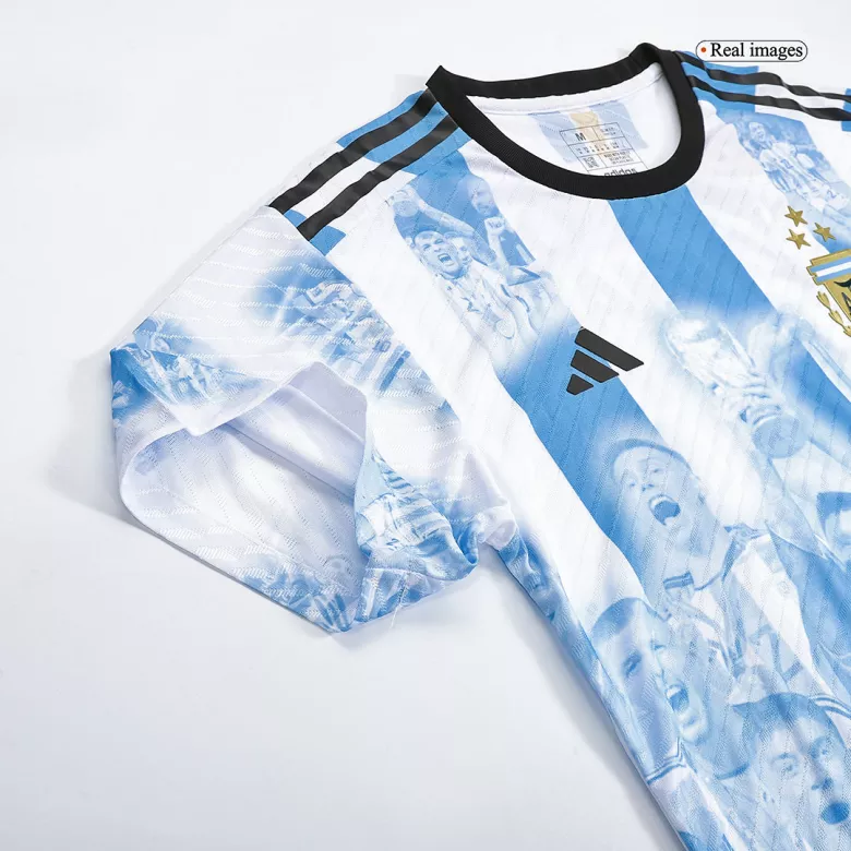 Argentina Three Stars Home Authentic Jersey World Cup 2022-Commemorative - vstockx