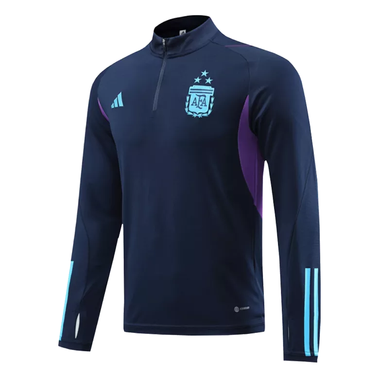 Argentina 1/4 Zip Tracksuit 2022/23 Royal Blue- Three Stars - vstockx