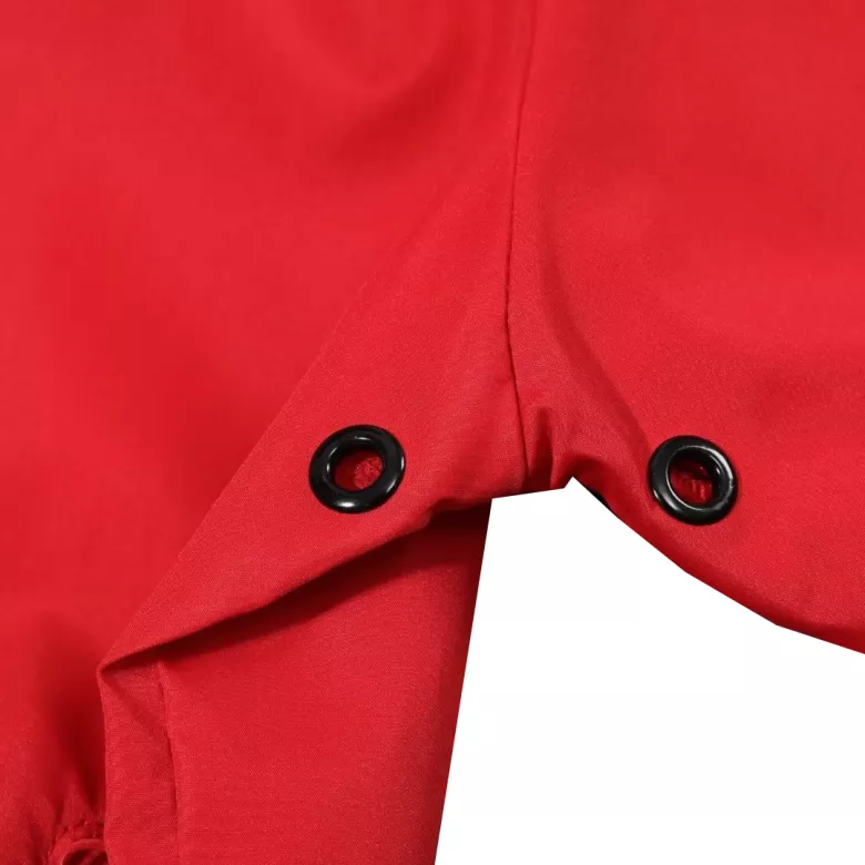 AC Milan Hoodie Windbreaker Jacket 2023/24 - Black&Red - vstockx