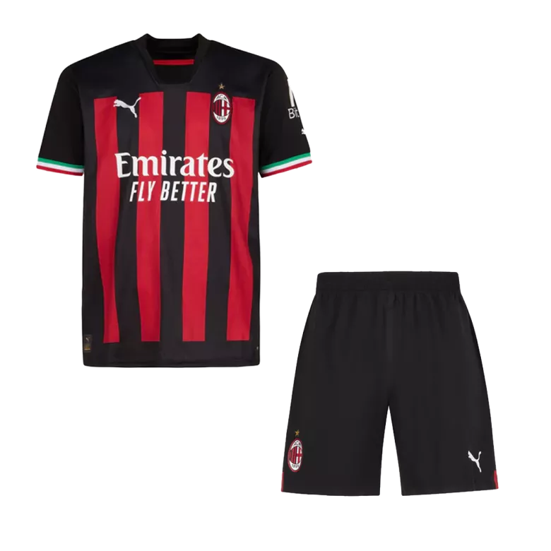 AC Milan Home Kids Soccer Jerseys Kit 2022/23 - vstockx