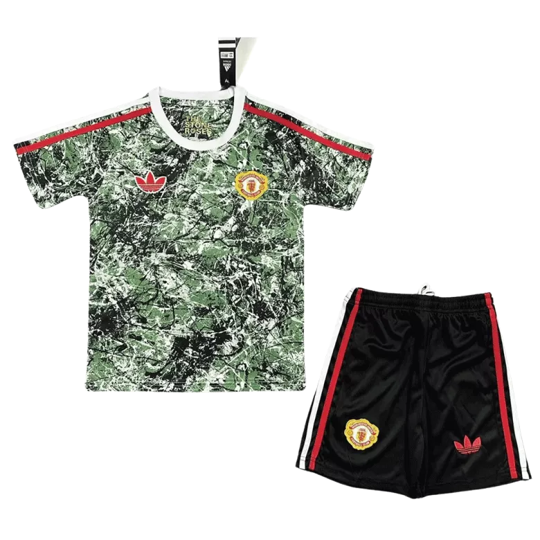 Manchester United x Stone Roses Kids Soccer Jerseys Kit 2023/24 - vstockx