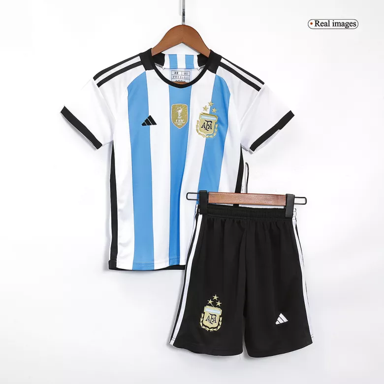 Argentina Home Kids Jerseys Kit 2022 - Three Stars - vstockx