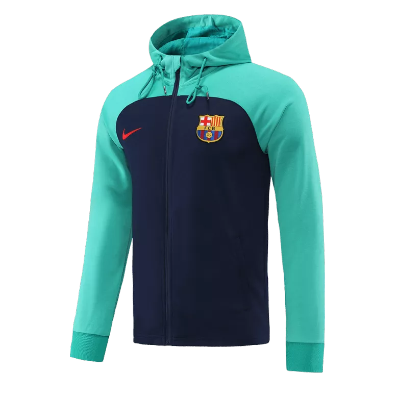 Barcelona Hoodie Tracksuit 2022/23 Green&Navy - vstockx