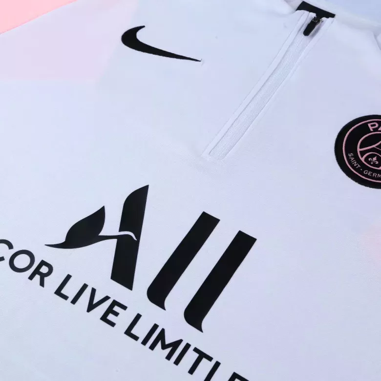 PSG 1/4 Zip Tracksuit 2021/22 White&Pink - vstockx