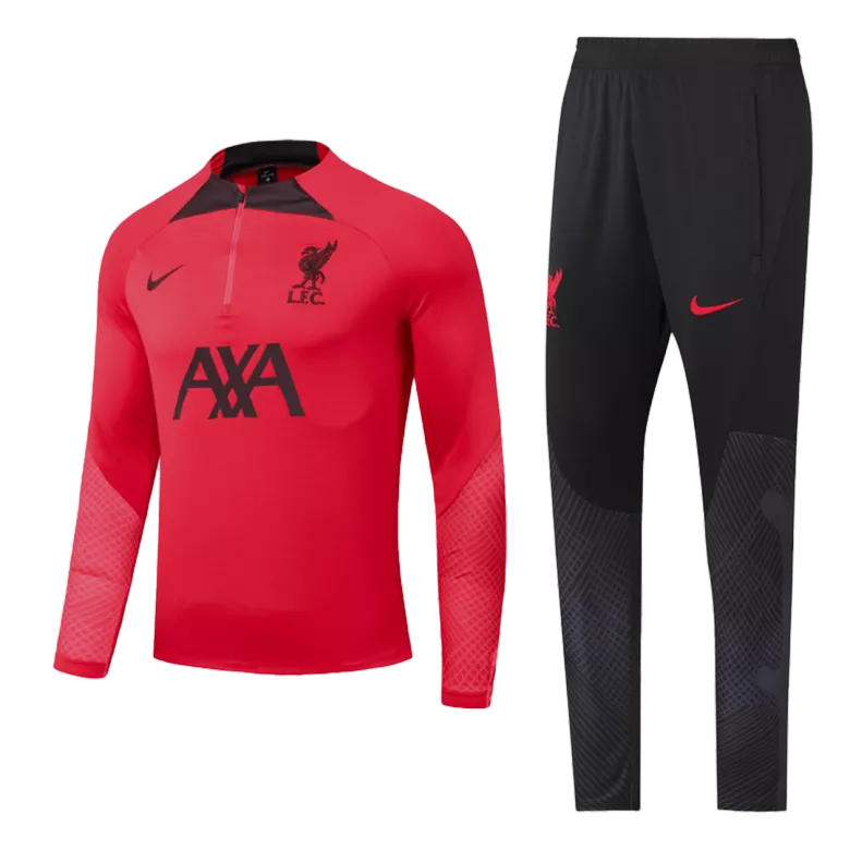 Liverpool 1/4 Zip Tracksuit 2022/23 Kids Red - vstockx