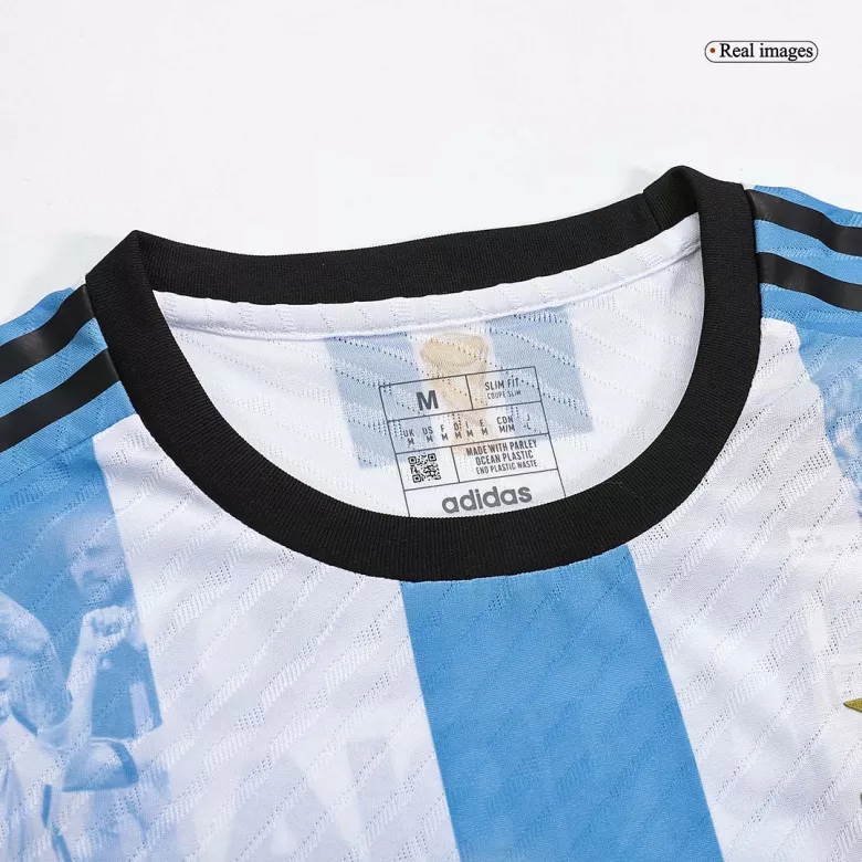 Argentina Three Stars Home Authentic Jersey World Cup 2022-Commemorative - vstockx