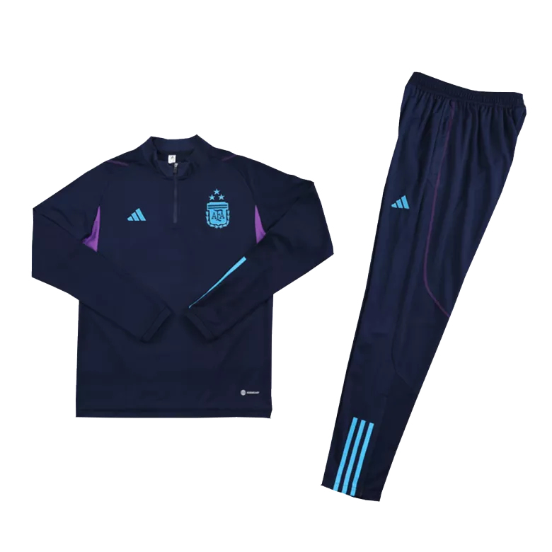 Argentina 1/4 Zip Tracksuit 2022/23 Royal Blue- Three Stars - vstockx