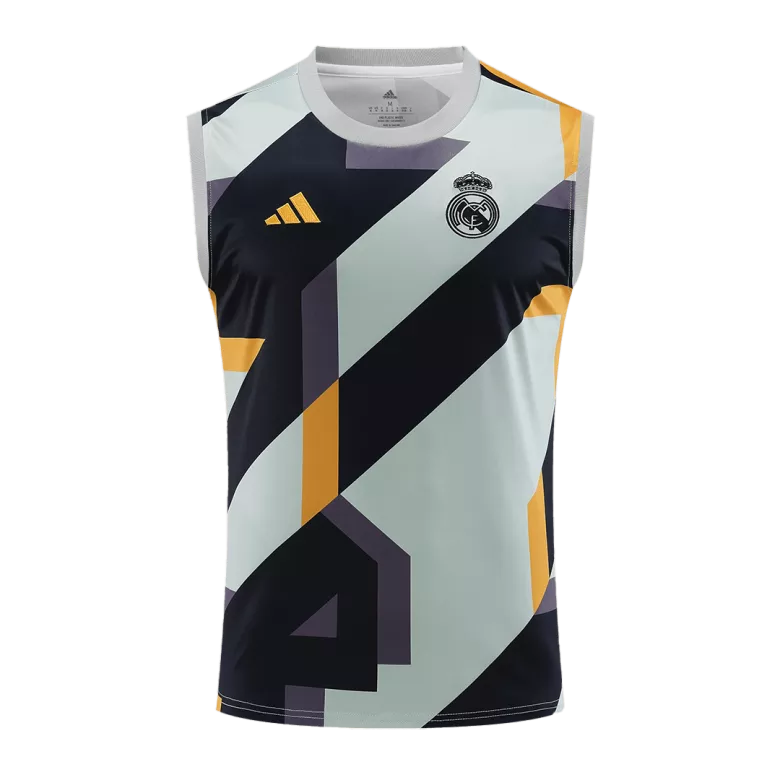 Real Madrid Pre-Match Sleeveless Top 2023/24 Gray&Black - vstockx