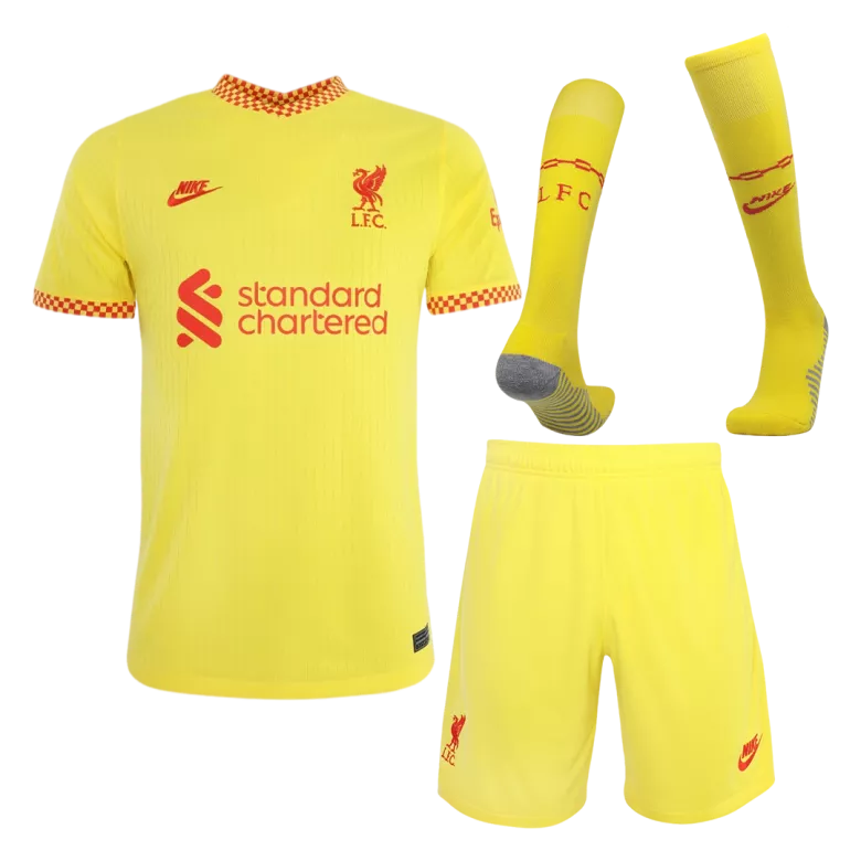 Liverpool Third Away Kids Soccer Jerseys Full Kit 2021/22 - vstockx