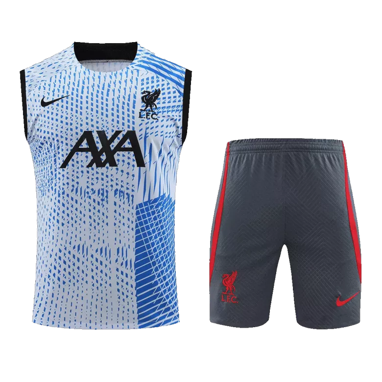 Liverpool Jerseys Sleeveless Training Kit 2023/24 Blue - vstockx