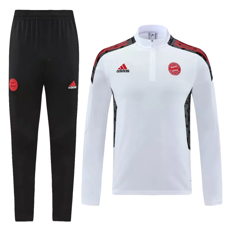 Bayern Munich 1/4 Zip Tracksuit 2021/22 White - vstockx