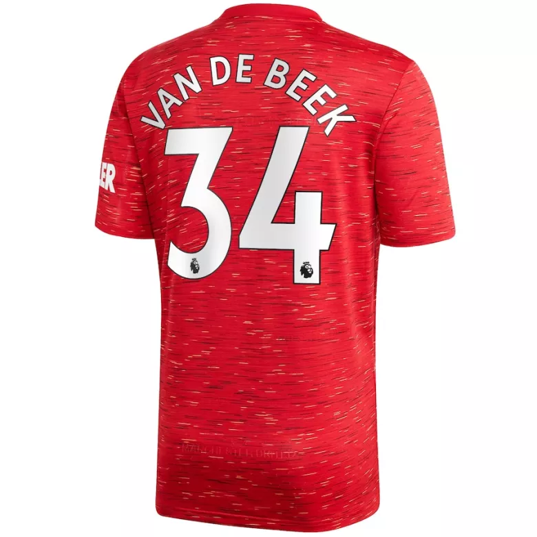 VAN DE BEEK #34 Manchester United Home Soccer Jersey 2020/21 - vstockx