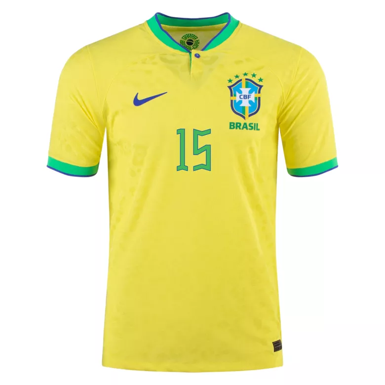 FABINHO #15 Brazil Home Authentic Jersey 2022 - vstockx