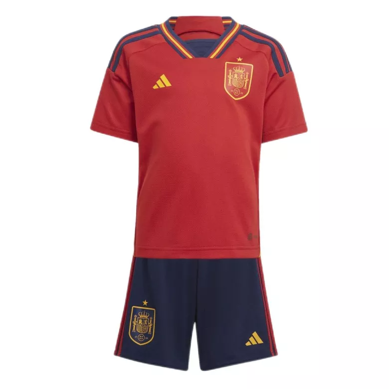 Spain Home World Cup Kids Jerseys Kit 2022 - vstockx