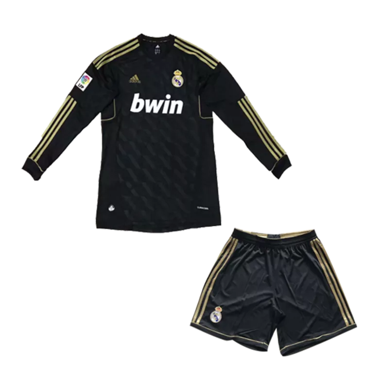Vintage Real Madrid Away Long Sleeve Kids Soccer Jerseys Kit 2011/12 - vstockx