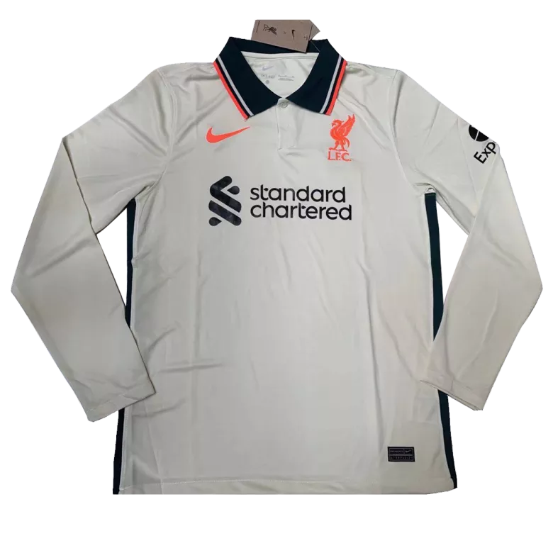 Liverpool Away Long Sleeve Soccer Jersey 2021/22 - vstockx