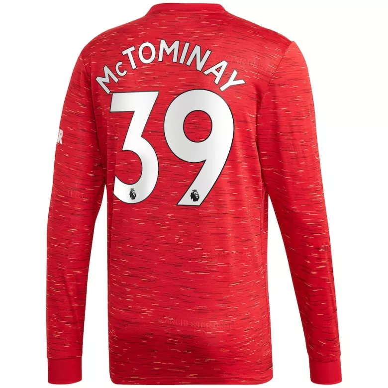 McTOMINAY #39 Manchester United Home Long Sleeve Soccer Jersey 2020/21 - vstockx