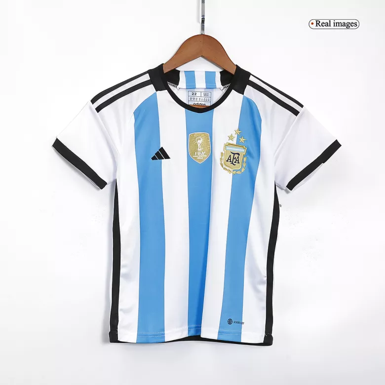 Argentina Home Kids Jerseys Kit 2022 - Three Stars - vstockx