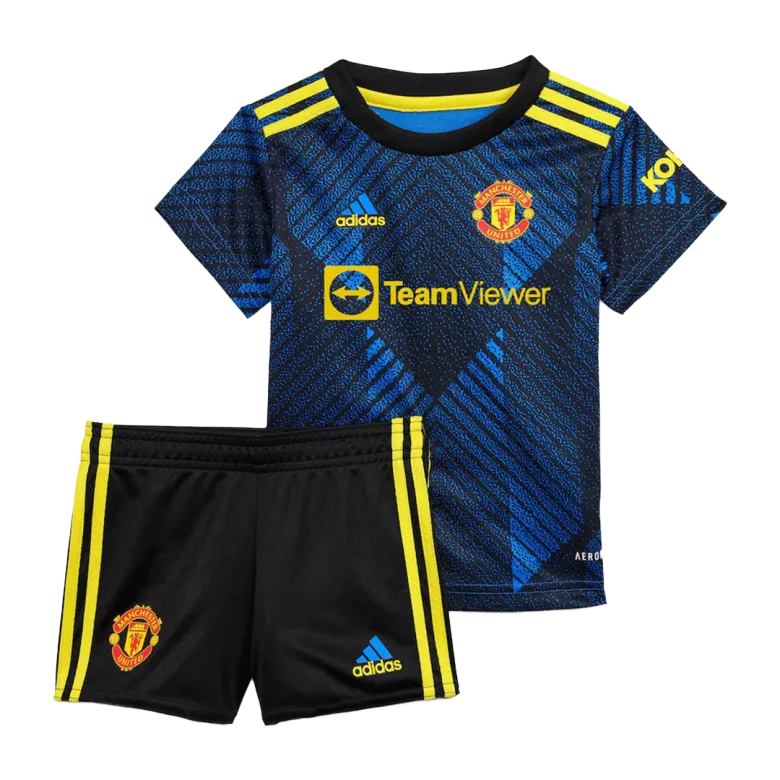 Manchester United Third Away Kids Soccer Jerseys Full Kit 2021/22 - vstockx