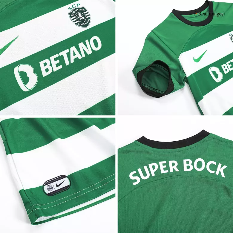 Sporting CP Home Kids Soccer Jerseys Kit 2023/24 - vstockx