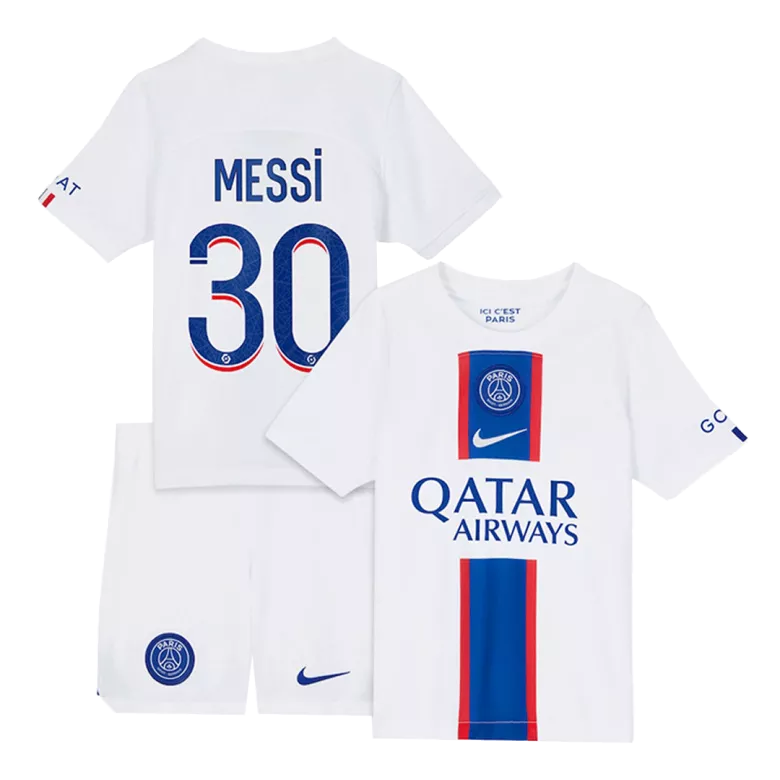 MESSI #30 PSG Third Away Kids Jerseys Kit 2022/23 - vstockx