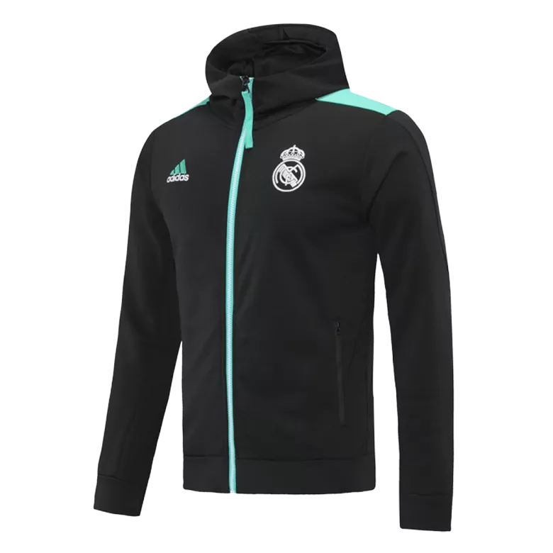 Real Madrid Hoodie Hoodie Jacket 2021/22 Black - vstockx