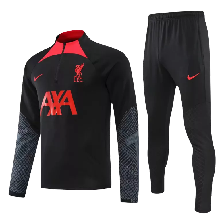 Liverpool 1/4 Zip Tracksuit 2022/23 Black - vstockx