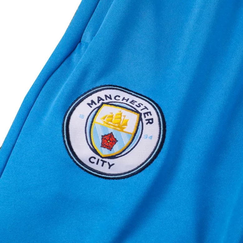 Manchester City 1/4 Zip Tracksuit 2023/24 Kids Blue - vstockx