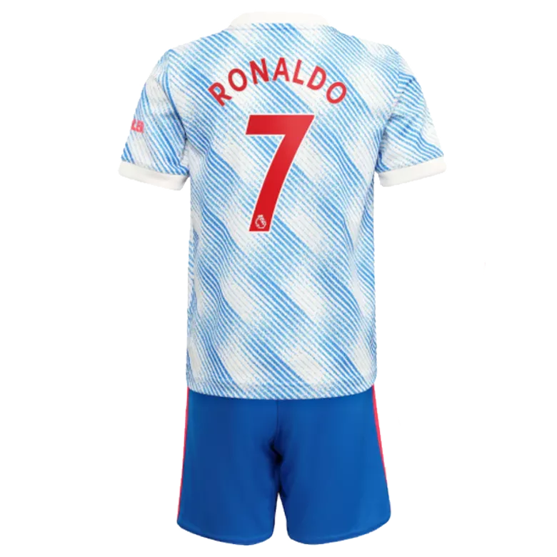 RONALDO #7 Manchester United Away Kids Soccer Jerseys Kit 2021/22 - vstockx