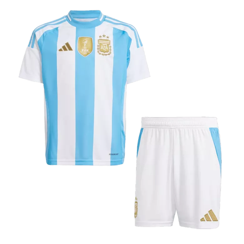 Argentina Home Kids Soccer Jerseys Kit Copa America 2024 - vstockx
