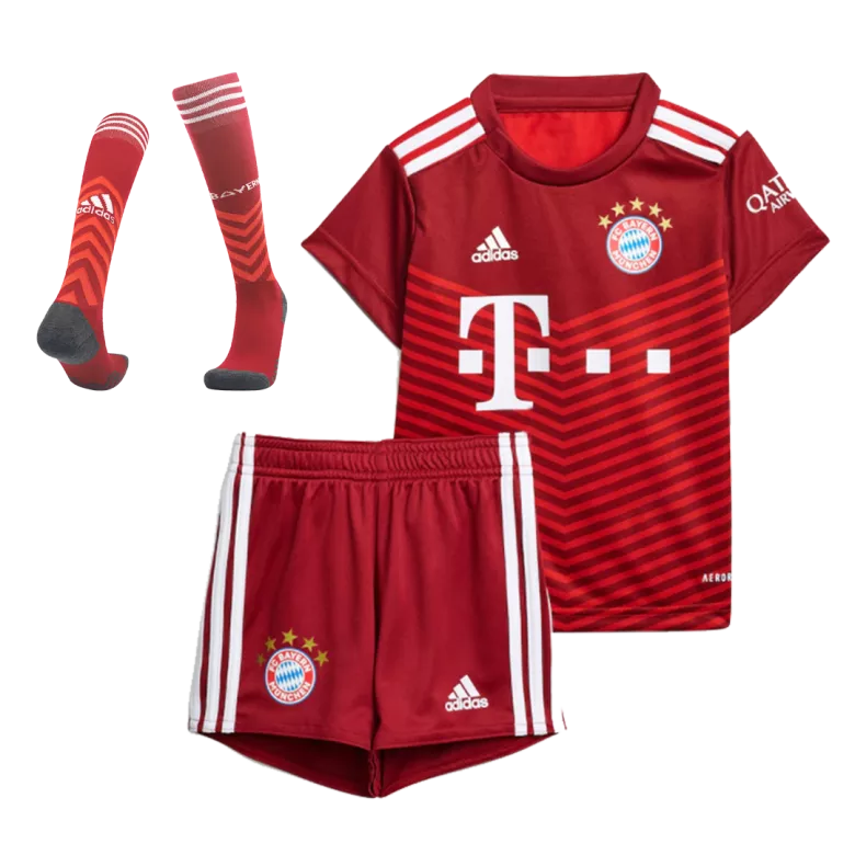 Bayern Munich Home Kids Soccer Jerseys Full Kit 2021/22 - vstockx