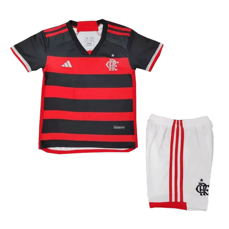CR Flamengo Home Kids Soccer Jerseys Kit 2024/25 - vstockx