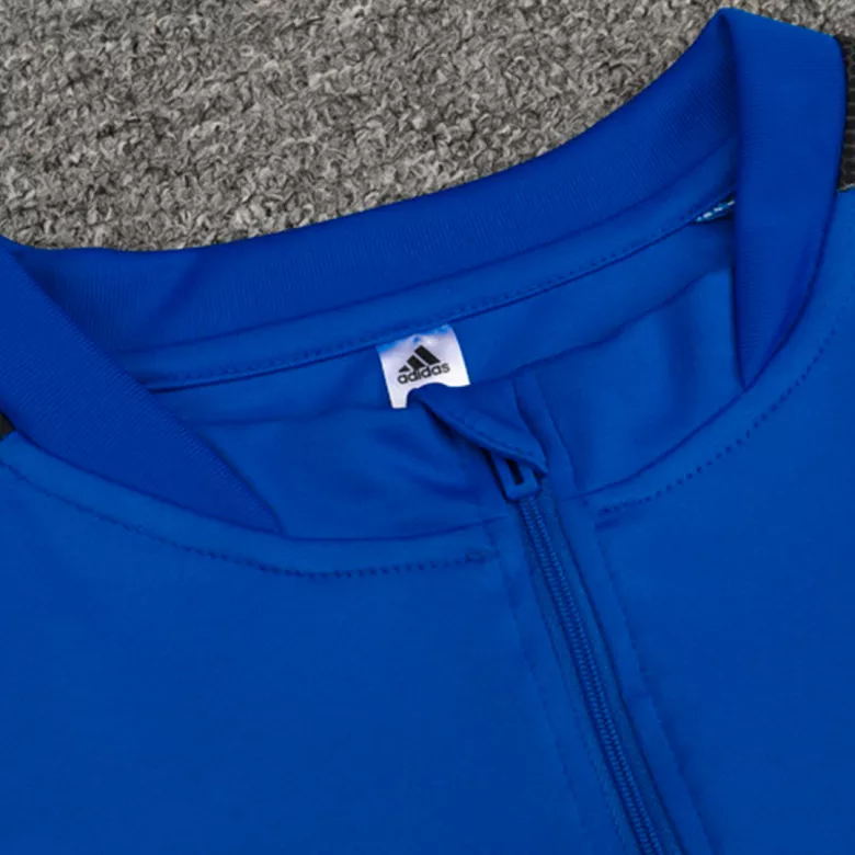 Manchester United 1/4 Zip Tracksuit 2021/22 Kids Blue - vstockx