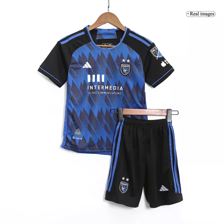 San Jose Earthquakes Home Kids Jerseys Kit 2023 - vstockx