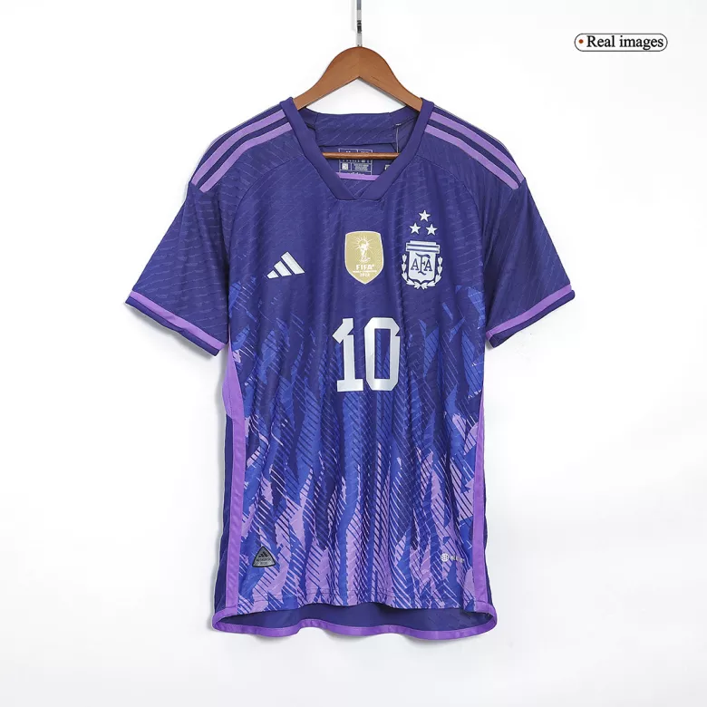 New Messi #10 Argentina Away World Cup 2022 Champion Authentic Jersey - vstockx