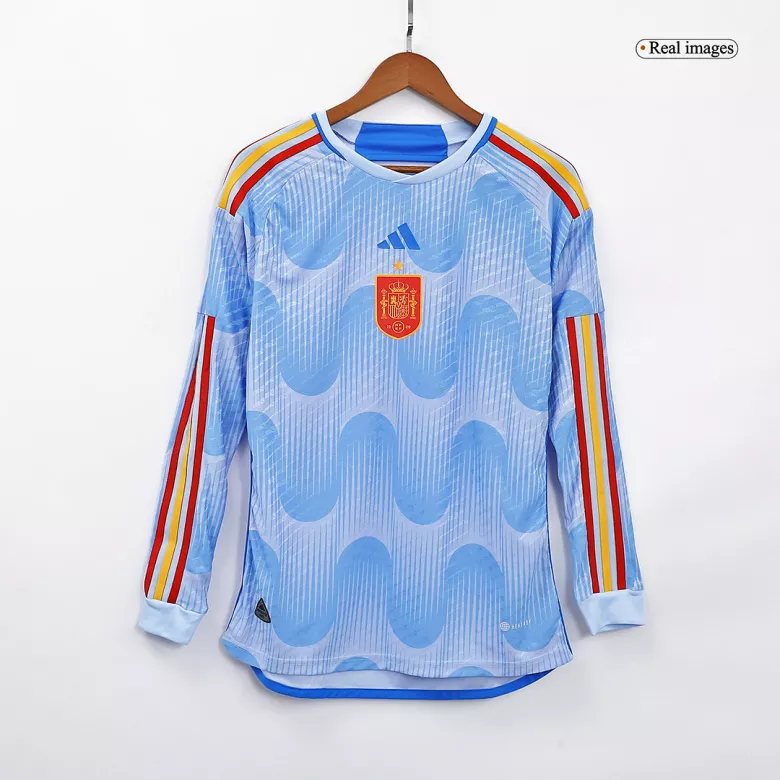 Authentic Spain Away Long Sleeve Soccer Jersey 2022 - vstockx