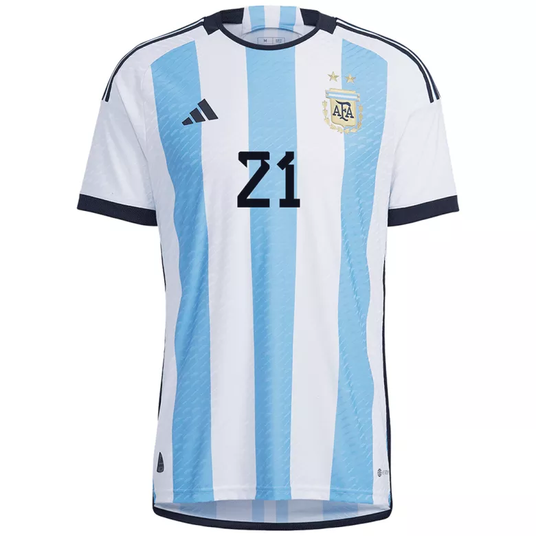 DYBALA #21 Argentina Home Authentic Jersey World Cup 2022 - vstockx