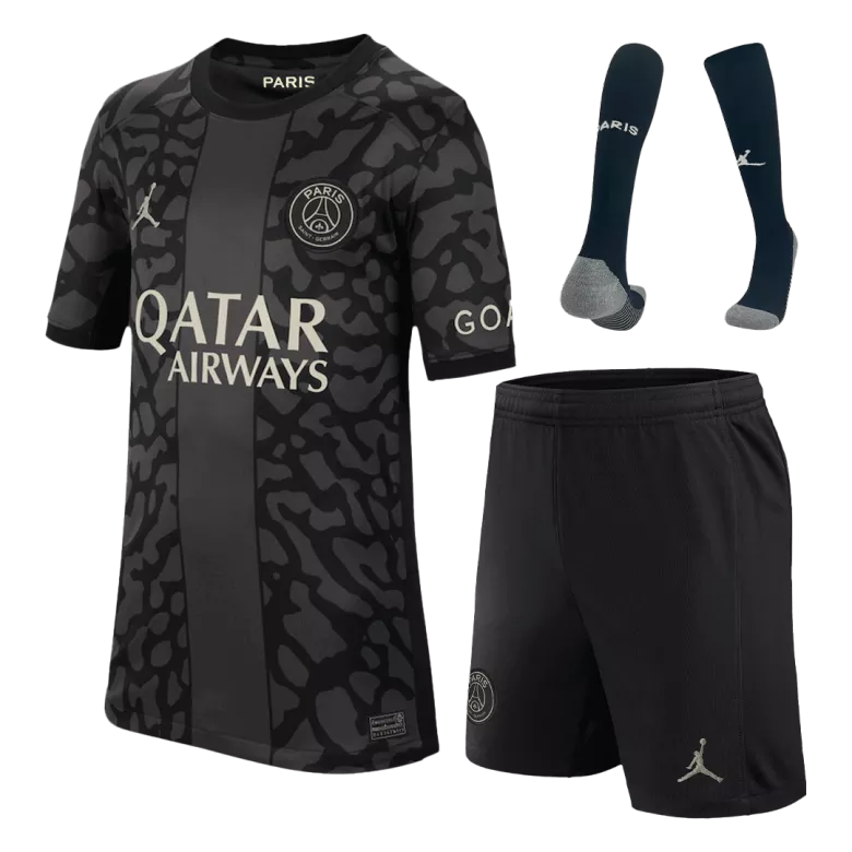 PSG Third Away Kids Soccer Jerseys Full Kit 2023/24 - vstockx