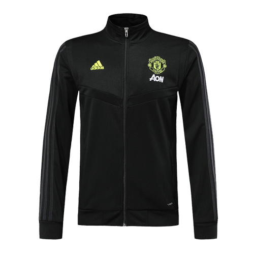 Manchester United Track Jacket 2019/20 - Black - vstockx
