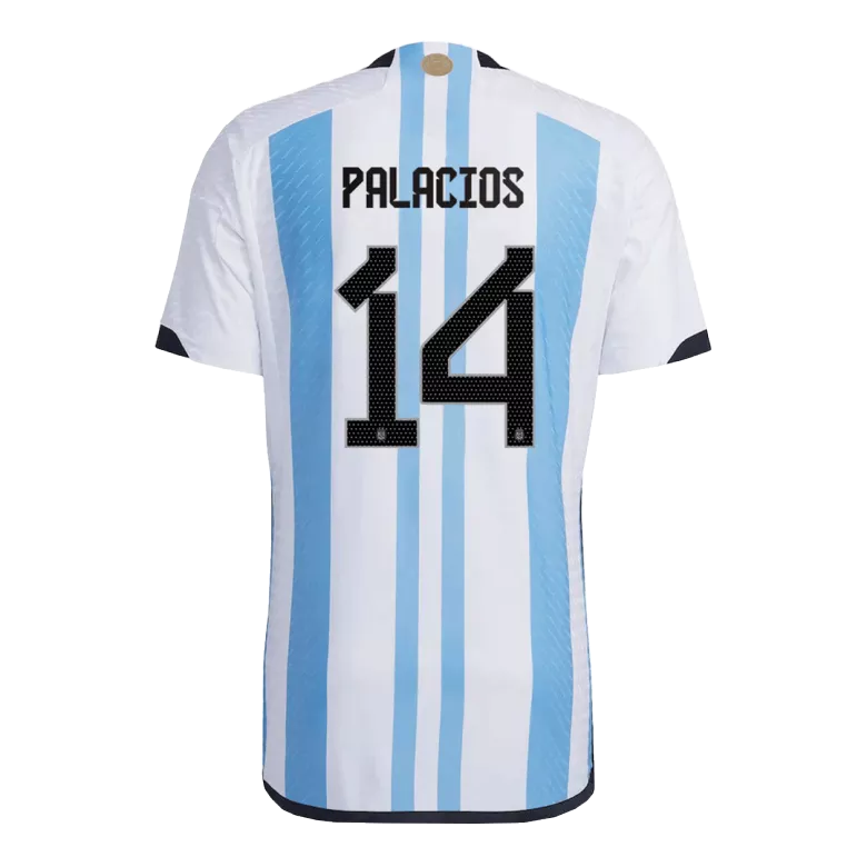New PALACIOS #14 Argentina Three Stars Home World Cup 2022 Champion Authentic Jersey - vstockx